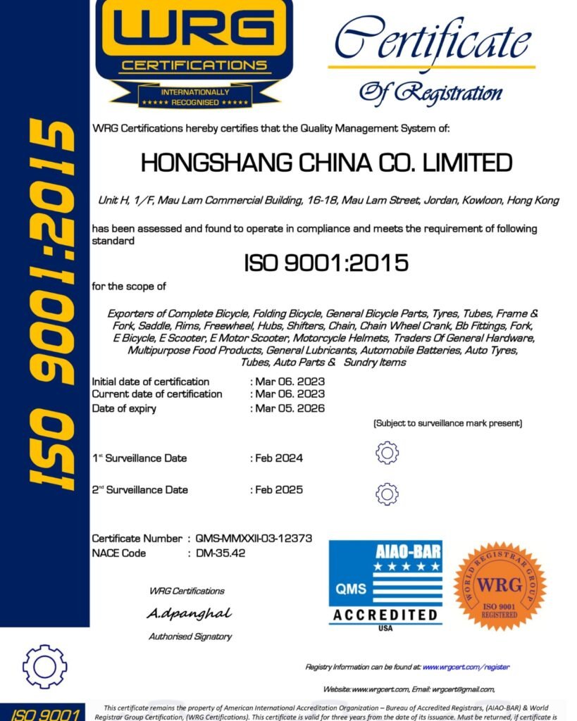 iso certificates